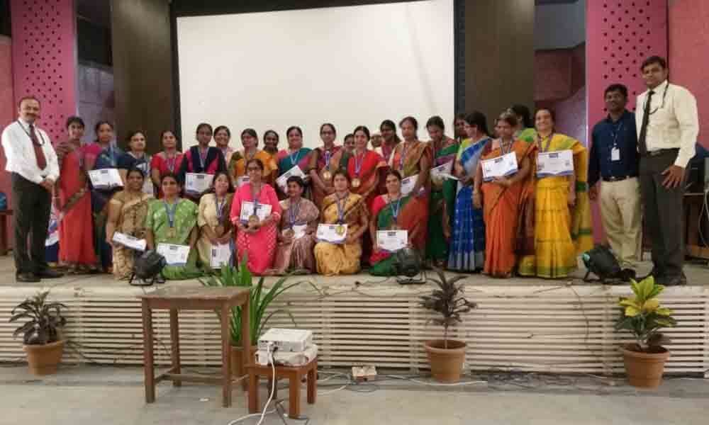 Investiture ceremony at RBVRR Womens College, Hyderabad