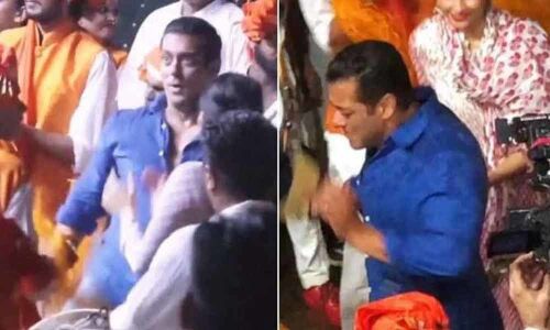 Salman Khan effortless dance at Ganpati Visarjan with Daisy Shah and Sawara Bhaskar is winning the internet
