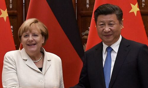 German Chancellor Angela Merkel in China