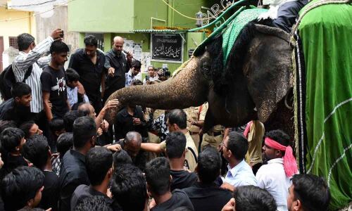 Sudha rehearses for Moharram procession