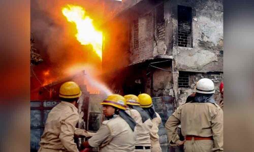 Fire breaks out at oil godown