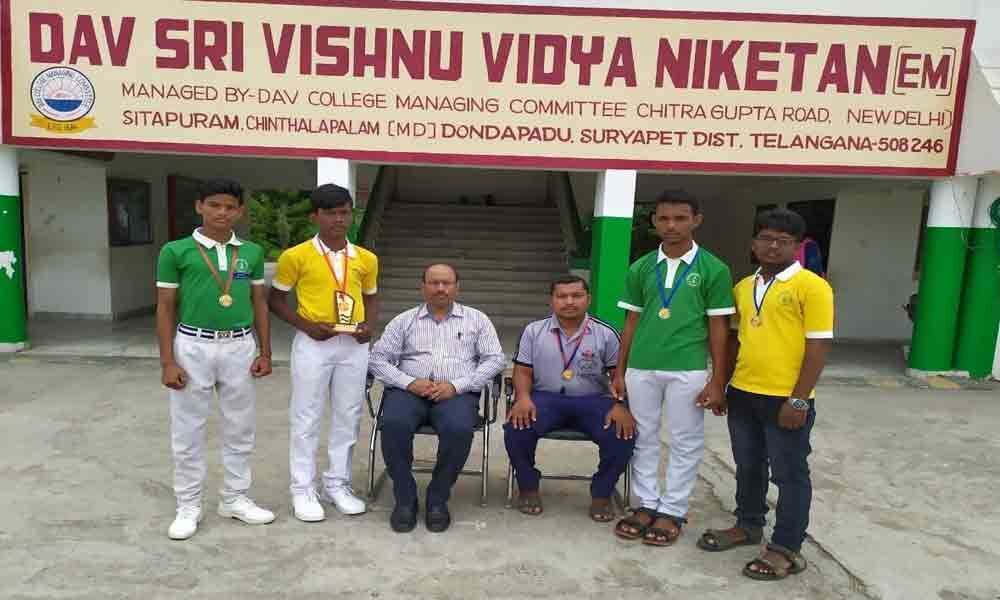 DAV Sri Vishnu Niketan students excel in kabaddi