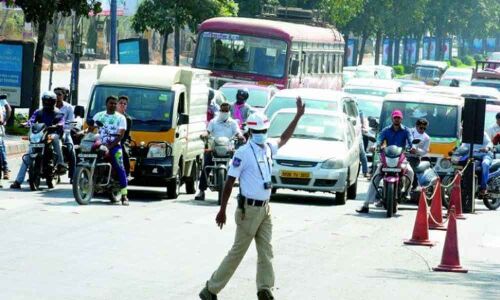 Traffic diversion at Raj Bhavan in view of new Governor and new cabinet ministers oath taking ceremony