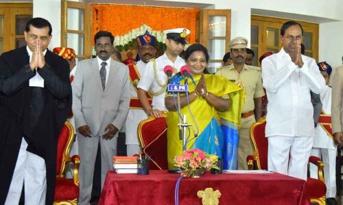 Tamilisai Soundararajan takes oath as first woman governor of Telangana
