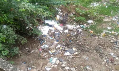 Littering turns open plot a dump yard