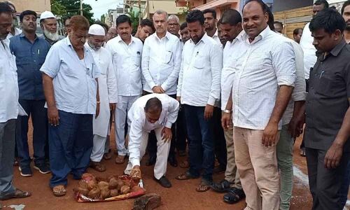 MLC Fareeduddin and MLA Manik Rao launch development works
