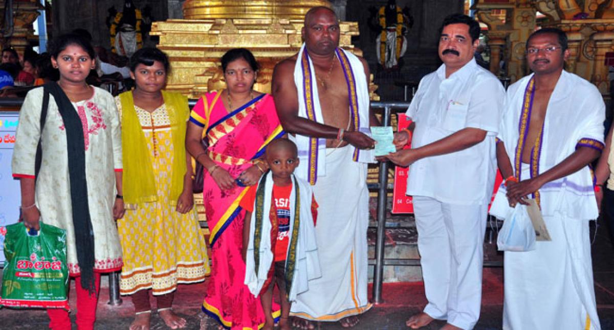 Devotee donates 3 lakh to temple