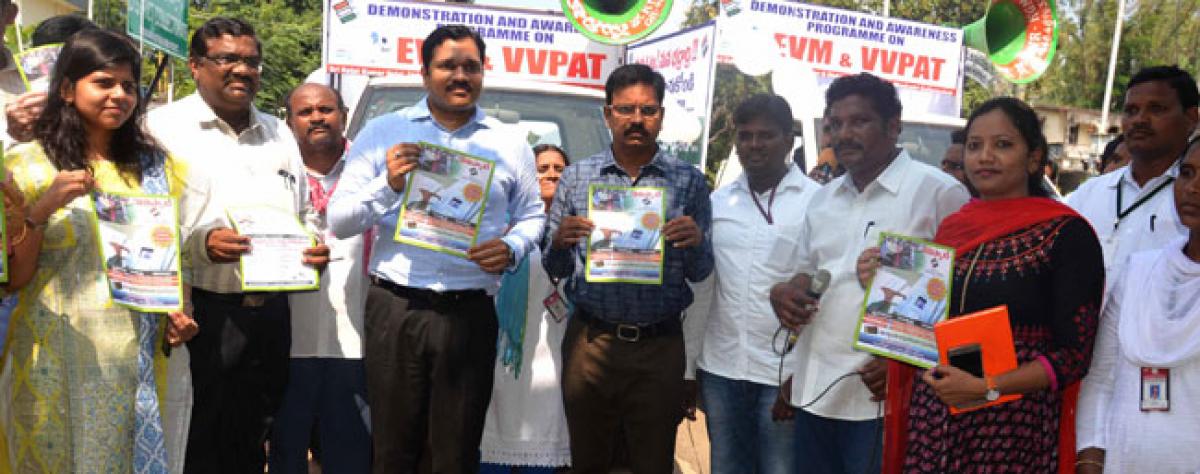 Publicity vehicle for EVM awareness flagged off