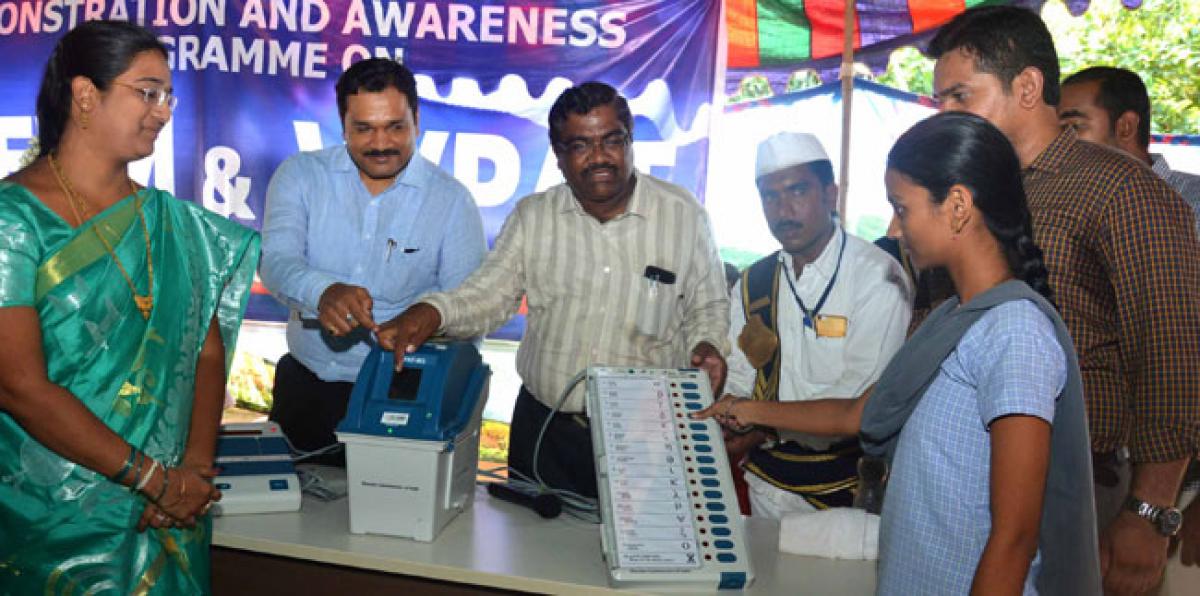 People educated about use of EVMs, VVPAT