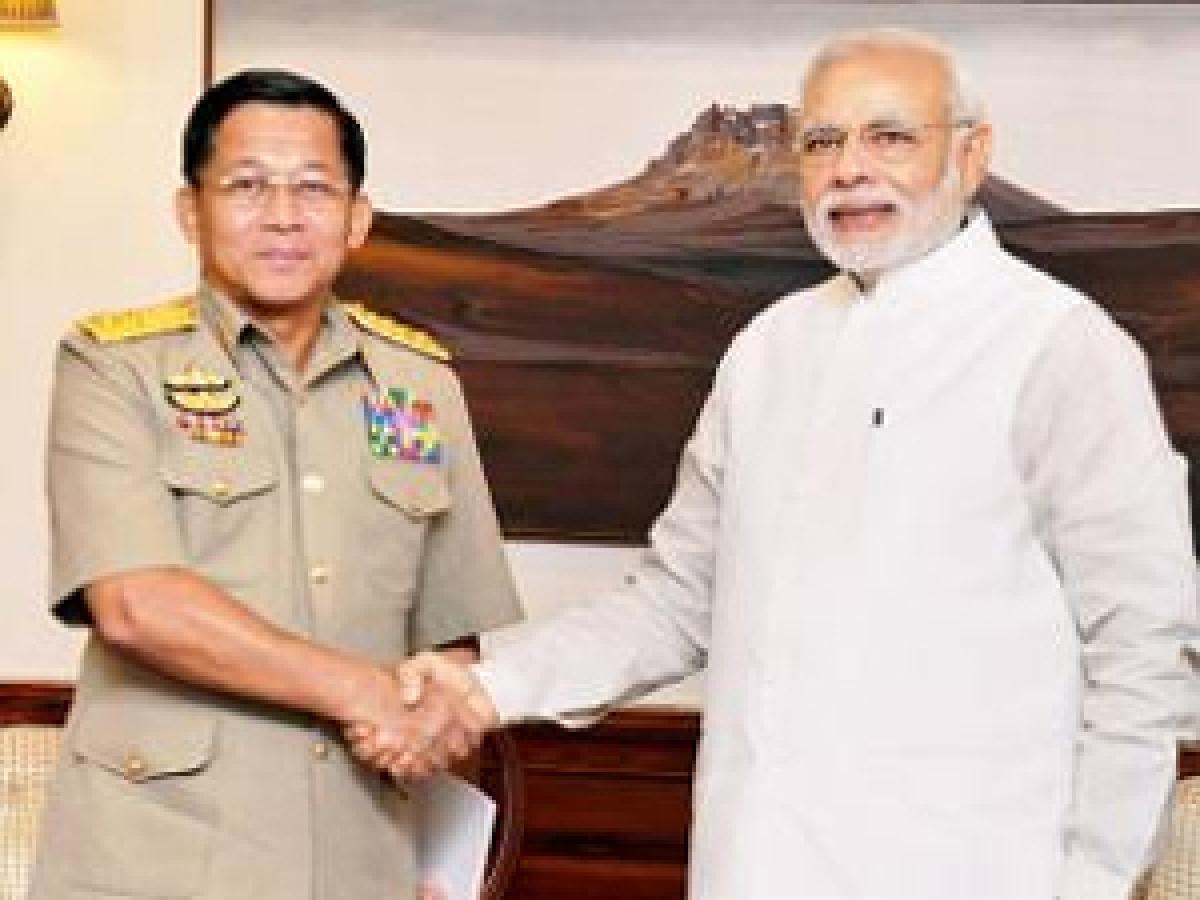 Commander-in-Chief of Myanmar Defence Services meets PM Modi