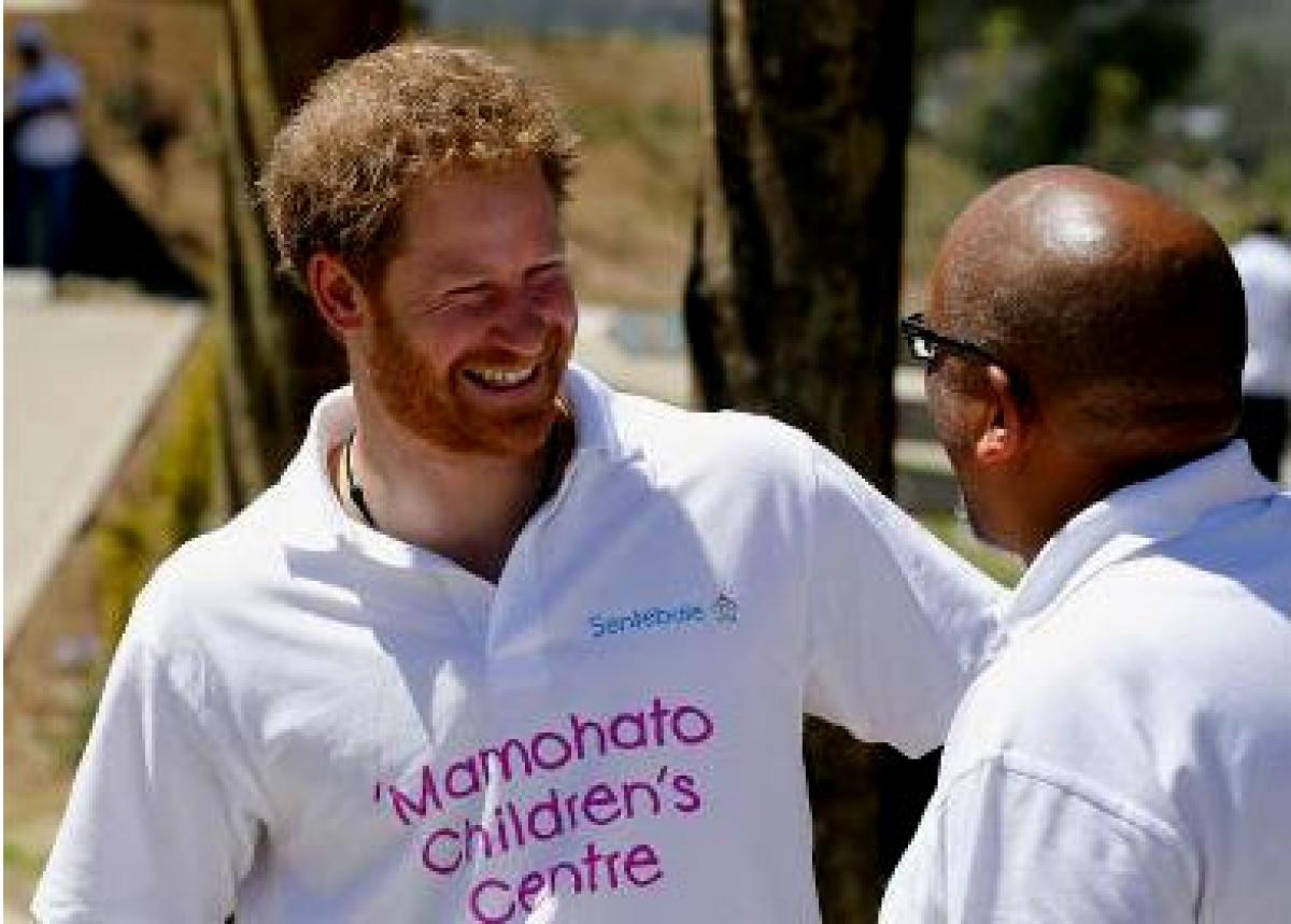 Prince Harry reunites with special friend in Africa