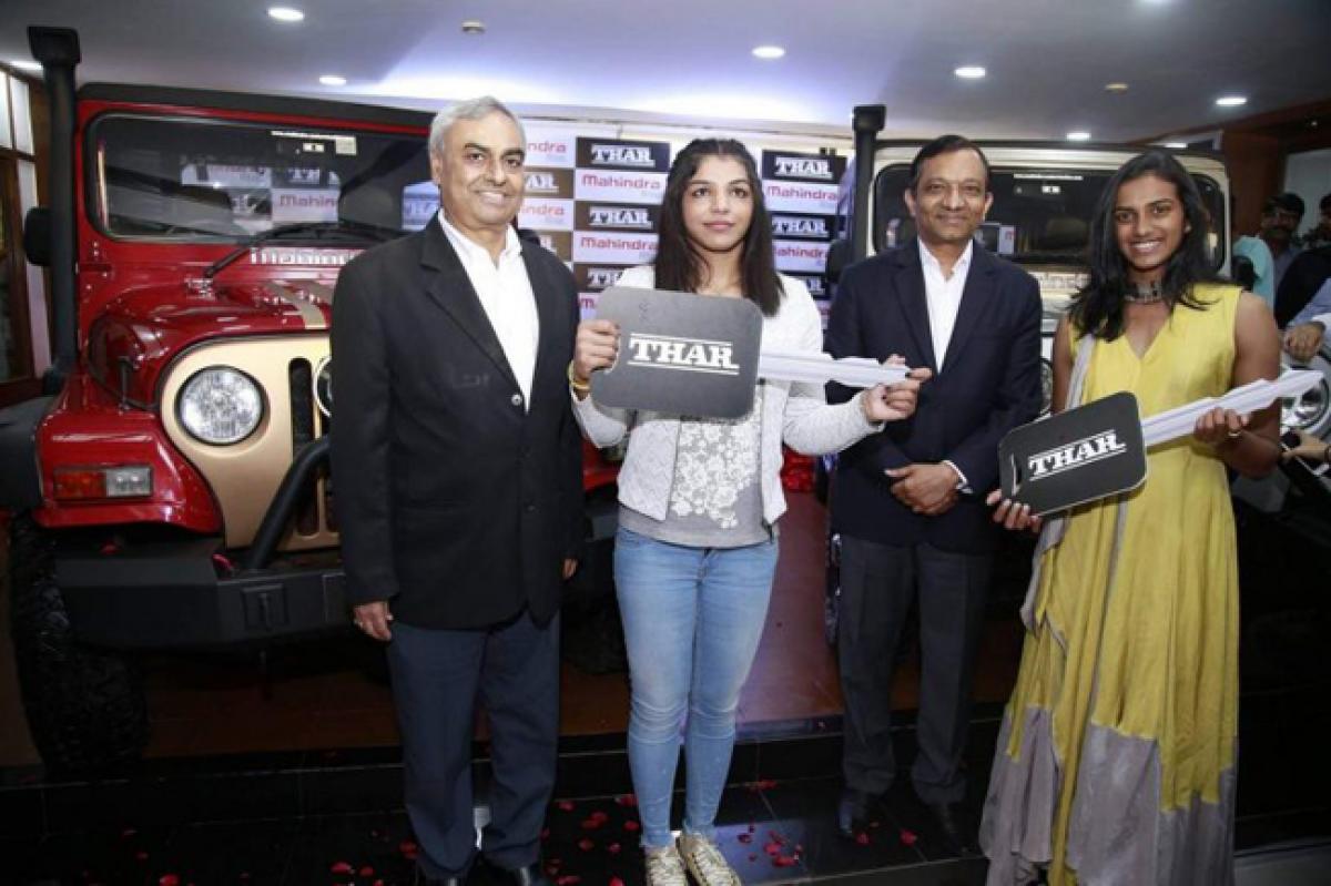 PV Sindhu, Sakshi Malik get customized Thar from Mahindra