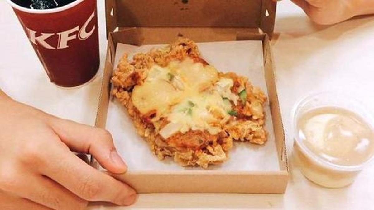 KFC unveils menu item: Pizza with chicken crust