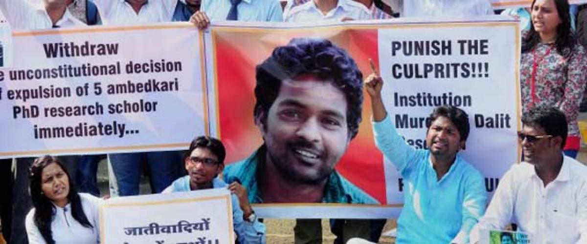 Politicians make a beeline to University of Hyderabad post Dalit students suicide