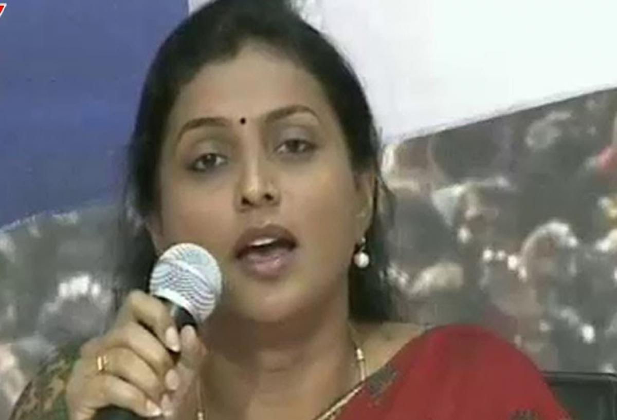 Education minister Ganta busy with audio release functions, says Roja