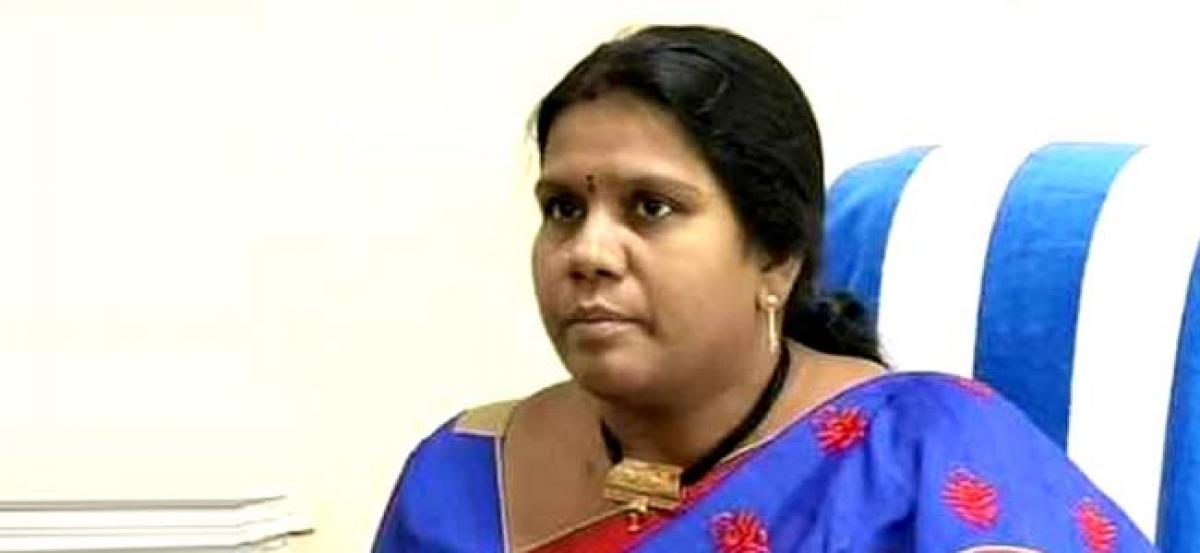 Sujatha visits anganwadi centre.