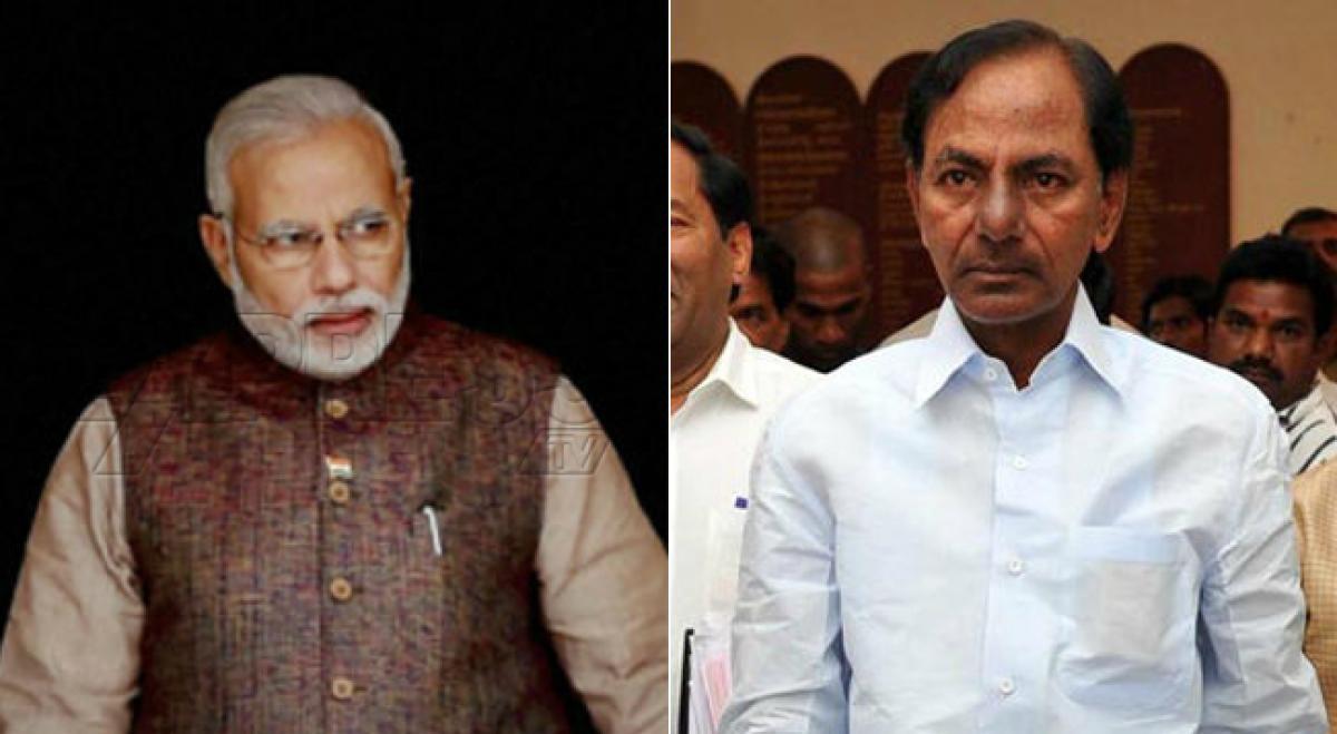 PM Modi meets KCR to discuss drought situation