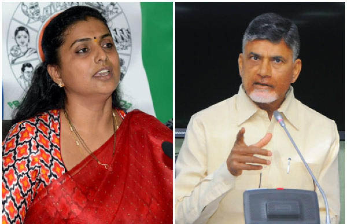Roja lashes out at Chandrababu over the increase in students suicides
