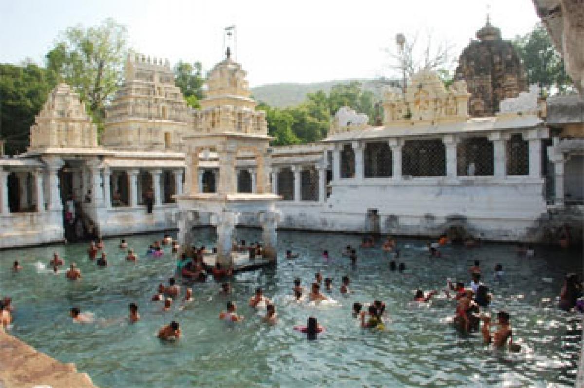 Special queue line for free darshan at temple