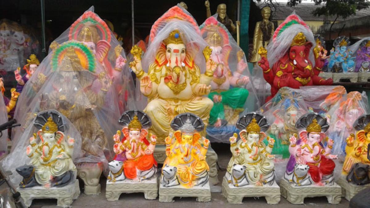 Colourful Ganesh idols flood markets