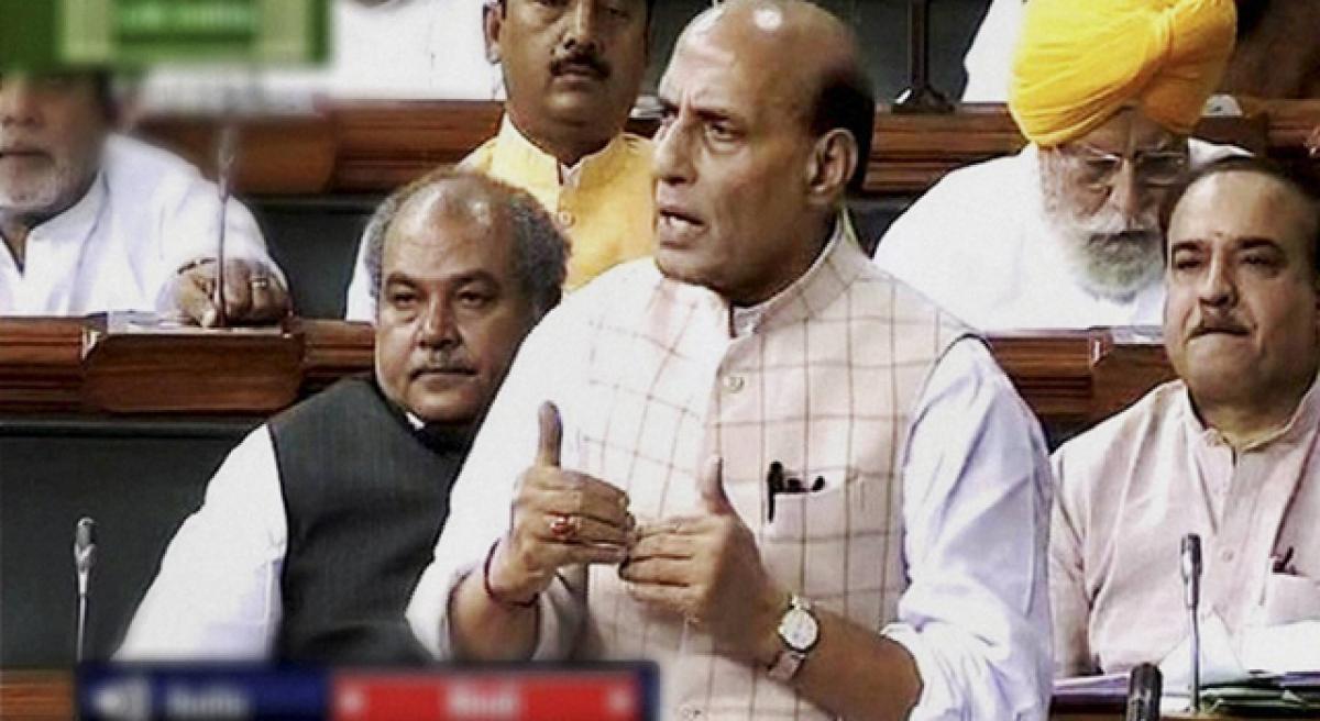 Pak behind J&K unrest: Rajnath