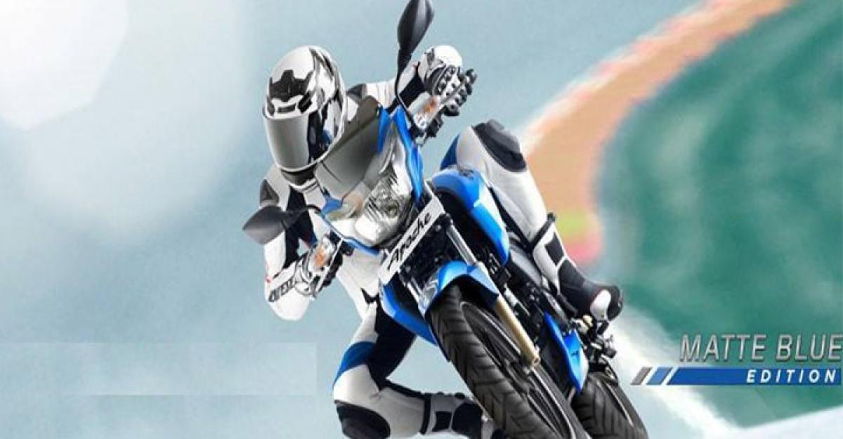 TVS Apache matte blue edition launched