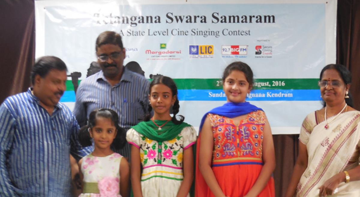 Vaishnavi and Asritha win Swara Samaram