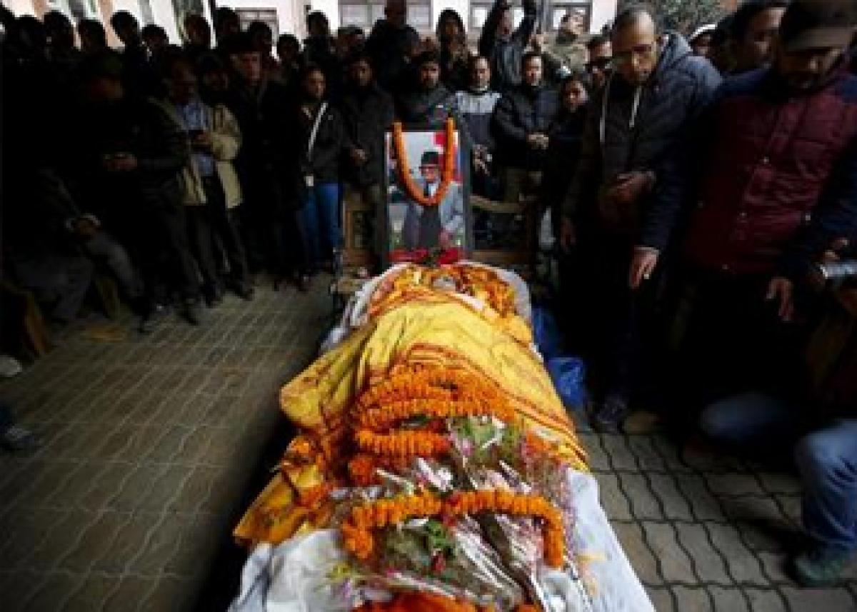 Funeral procession of Sushil Koirala begins in Kathmandu