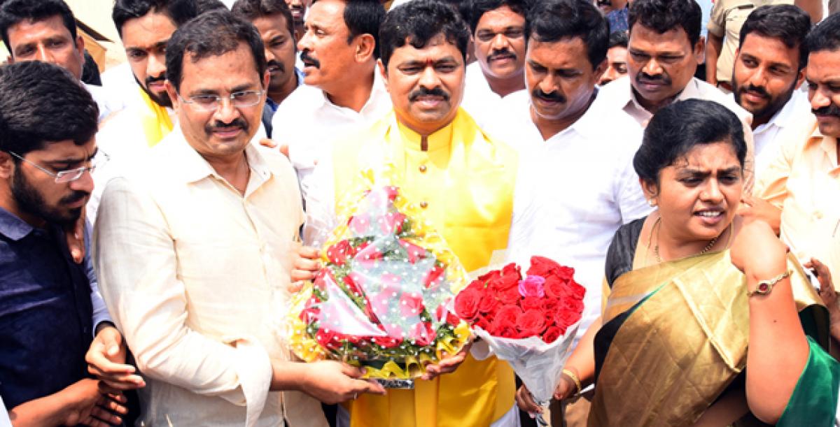 TDP candidates file papers for Rajya Sabha elections