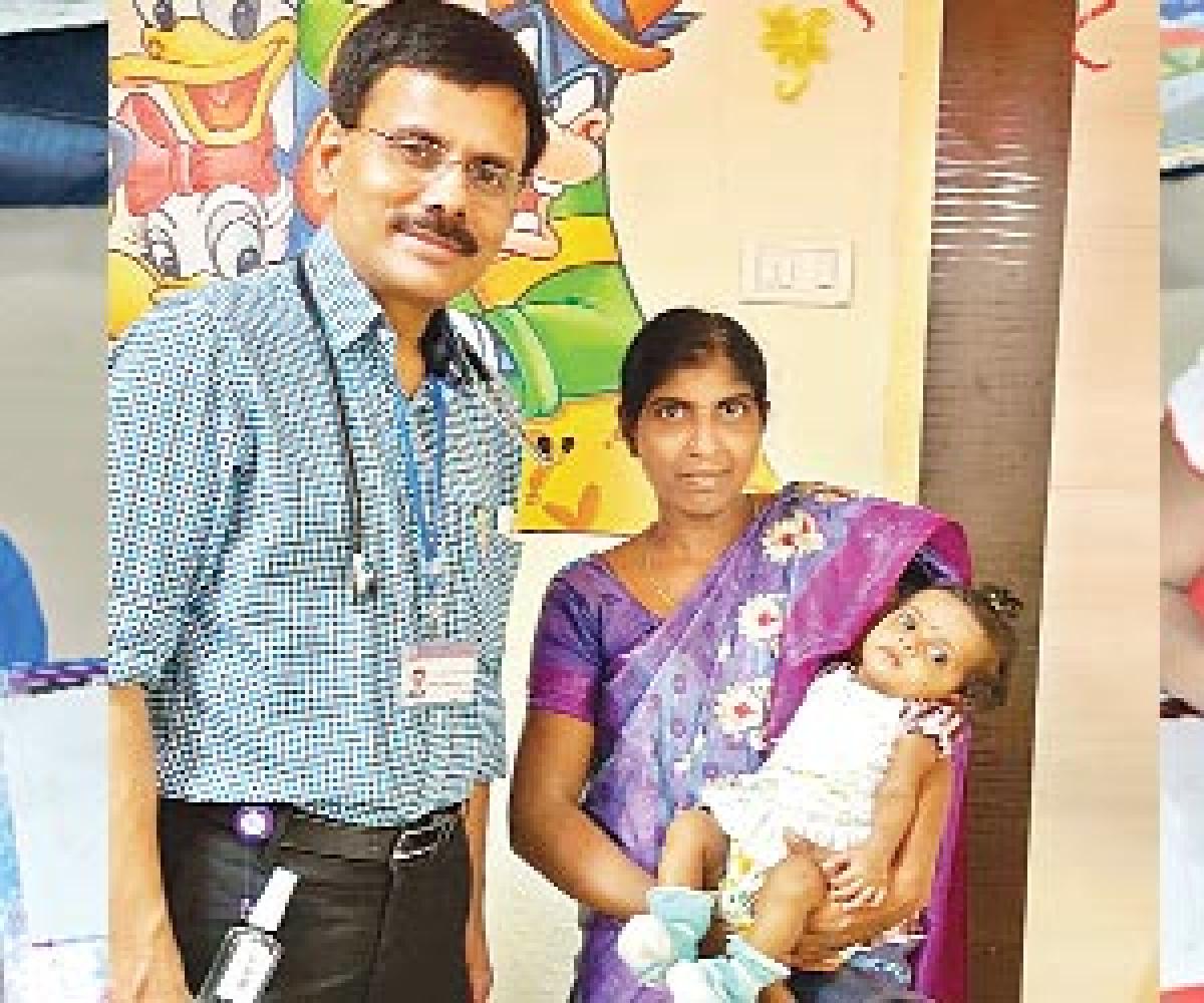 Cardiac surgery performed on four-month-old girl