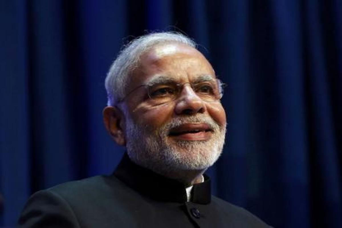 Indian PM Narendra Modi takes the Poverty Eradication Pledge