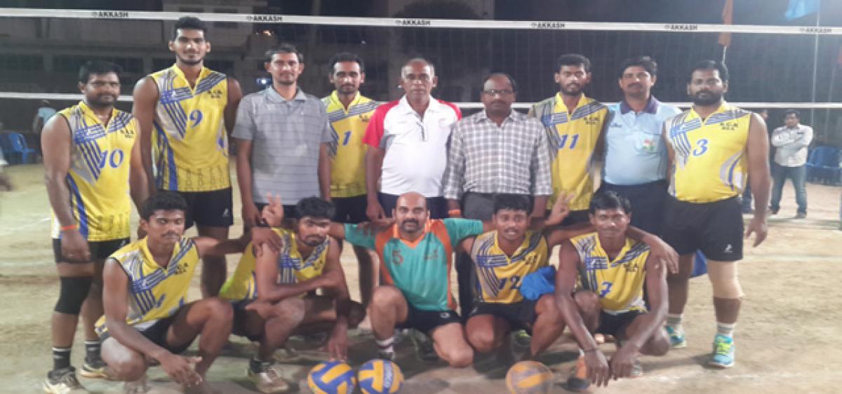 Vijayawada Railway volleyball team wins Palakollu MLA Cup