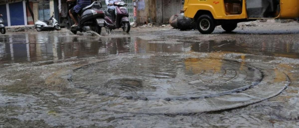Overflowing sewage poses health hazard