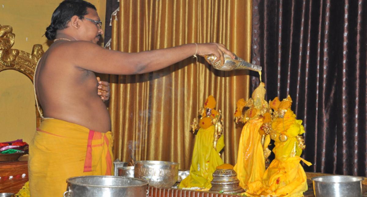 Special abhishekam conducted in Bhadradri temple