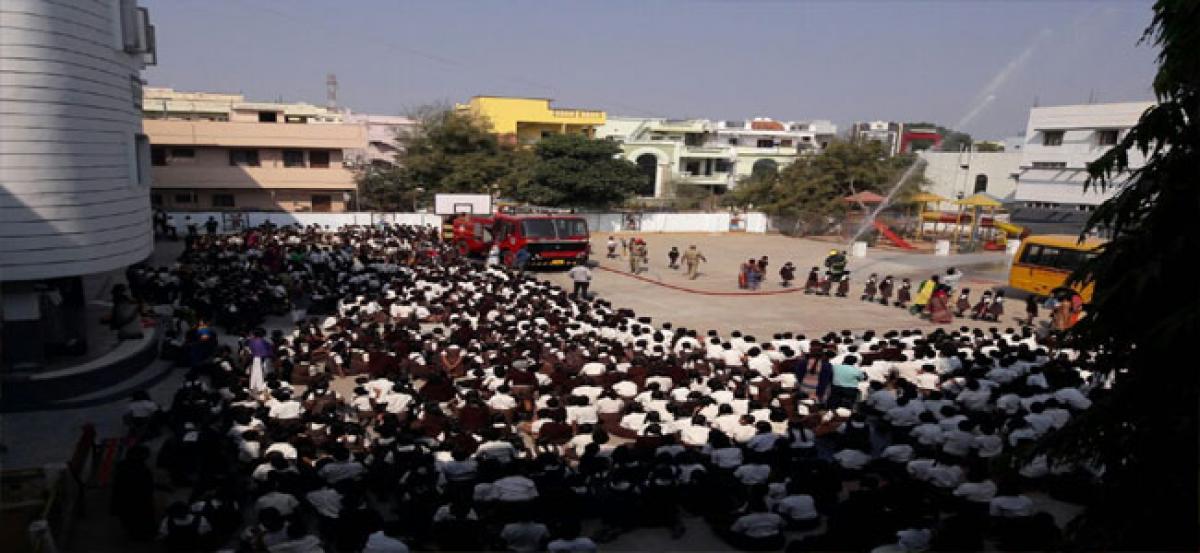 Mock fire drill in CALPS