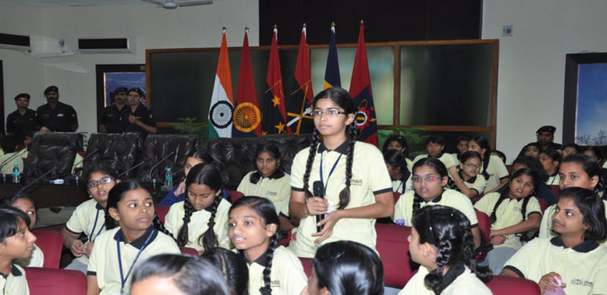 Hyderabad students at MCEME Campus