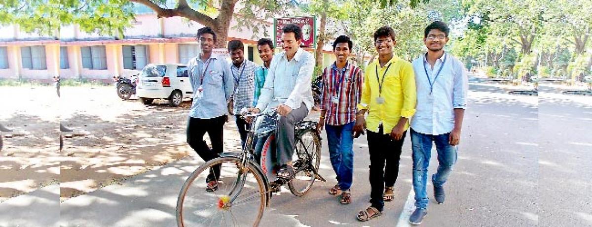 Engg students modify bicycle
