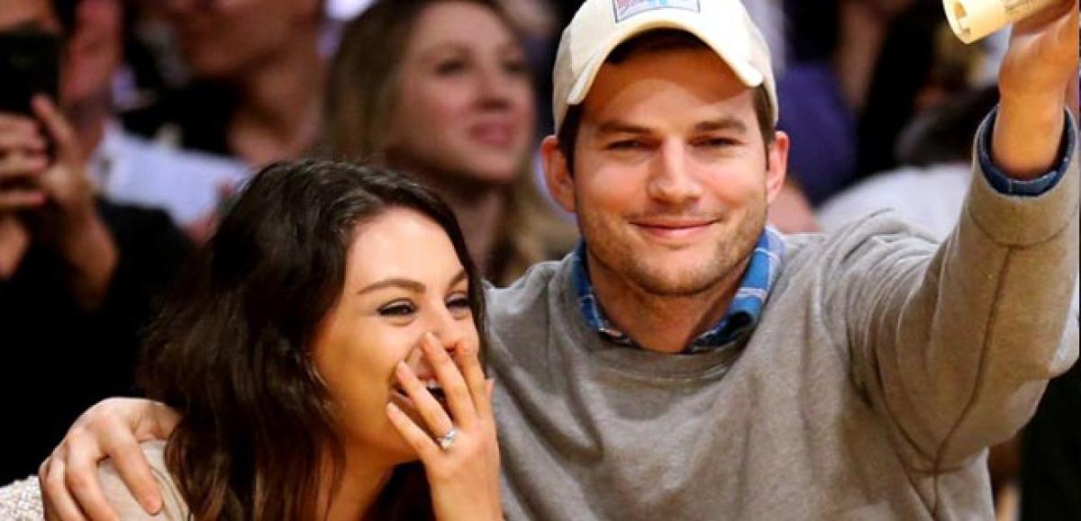 Kutcher pays tribute to wife and kids in an emotional speech