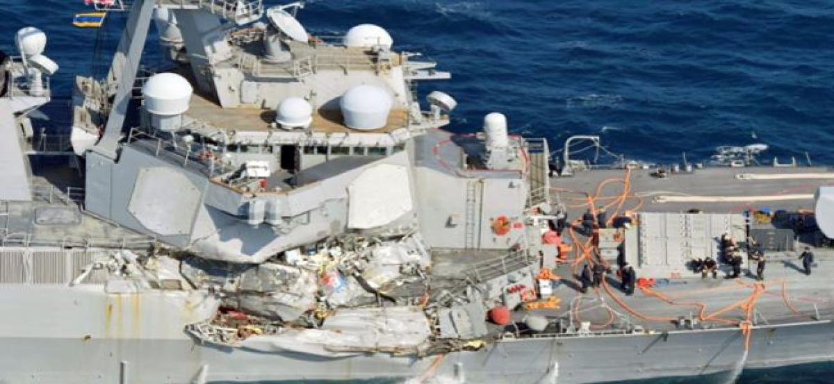 Seven sailors missing, three injured after U.S. Navy destroyer collides with container ship off Japan