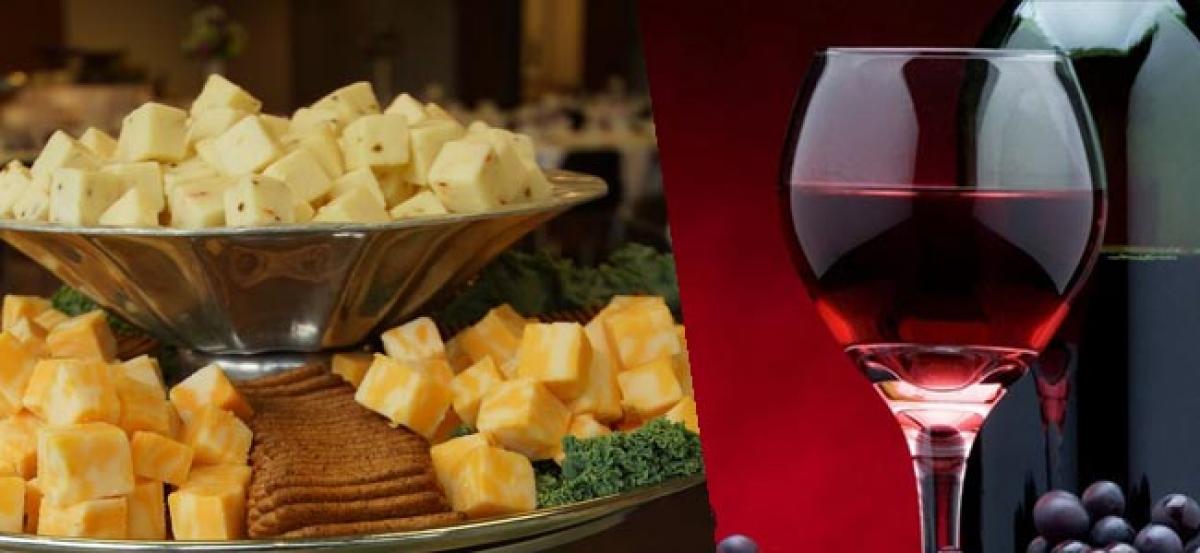 Dont forget to combine your wine with cheese cube