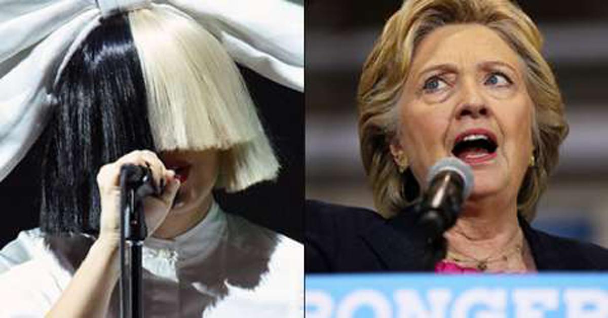 Singer Sia endorsed Clinton in her new song The greatest