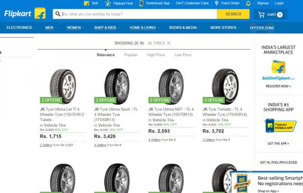 Flipkart Now Selling Tyres Online, Offers Free Installation