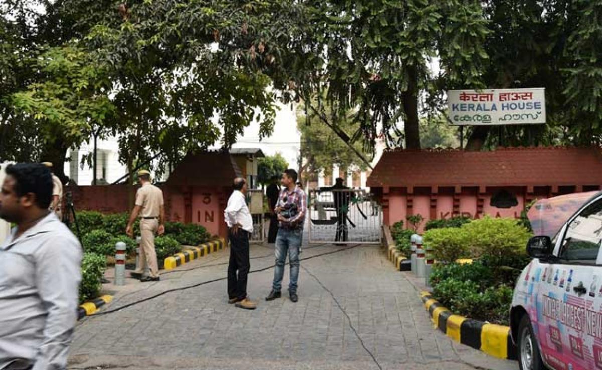 Security Stepped Up At Kerala House Amid Rumours Of Beef Fest