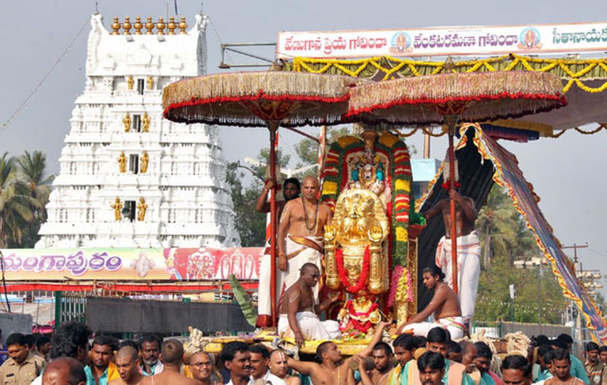 Kalyana Venkateswara Swamy rides on Simha Vahanam