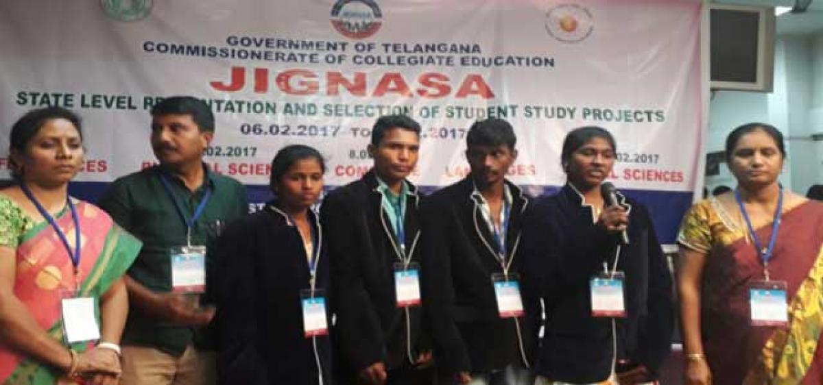 23 students of Narsampet Govt Degree College selected for Jignasa