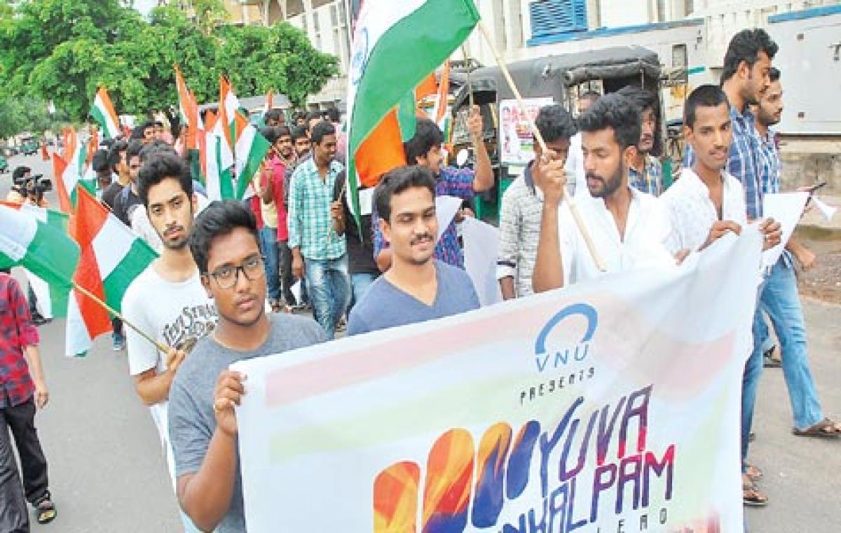Youth walk to unite and rise for development