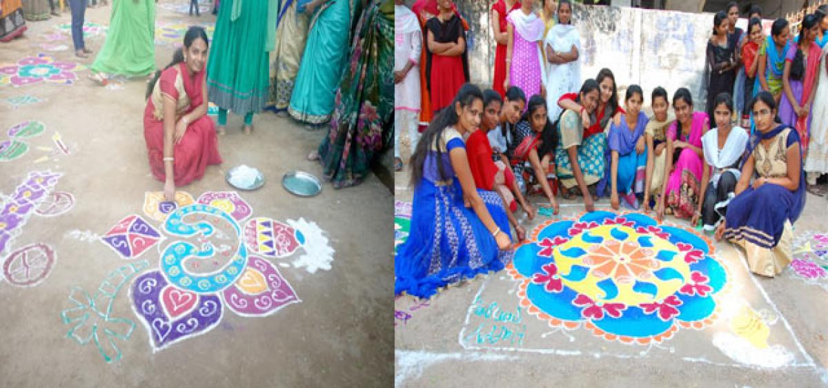 Rangoli contest conducted