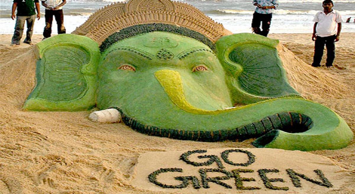 Ganeshas to glow in organic colours