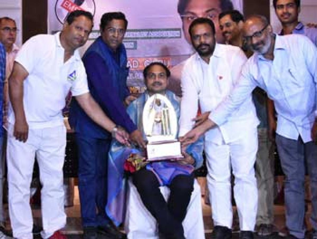 Sports scribes felicitate MSK Prasad