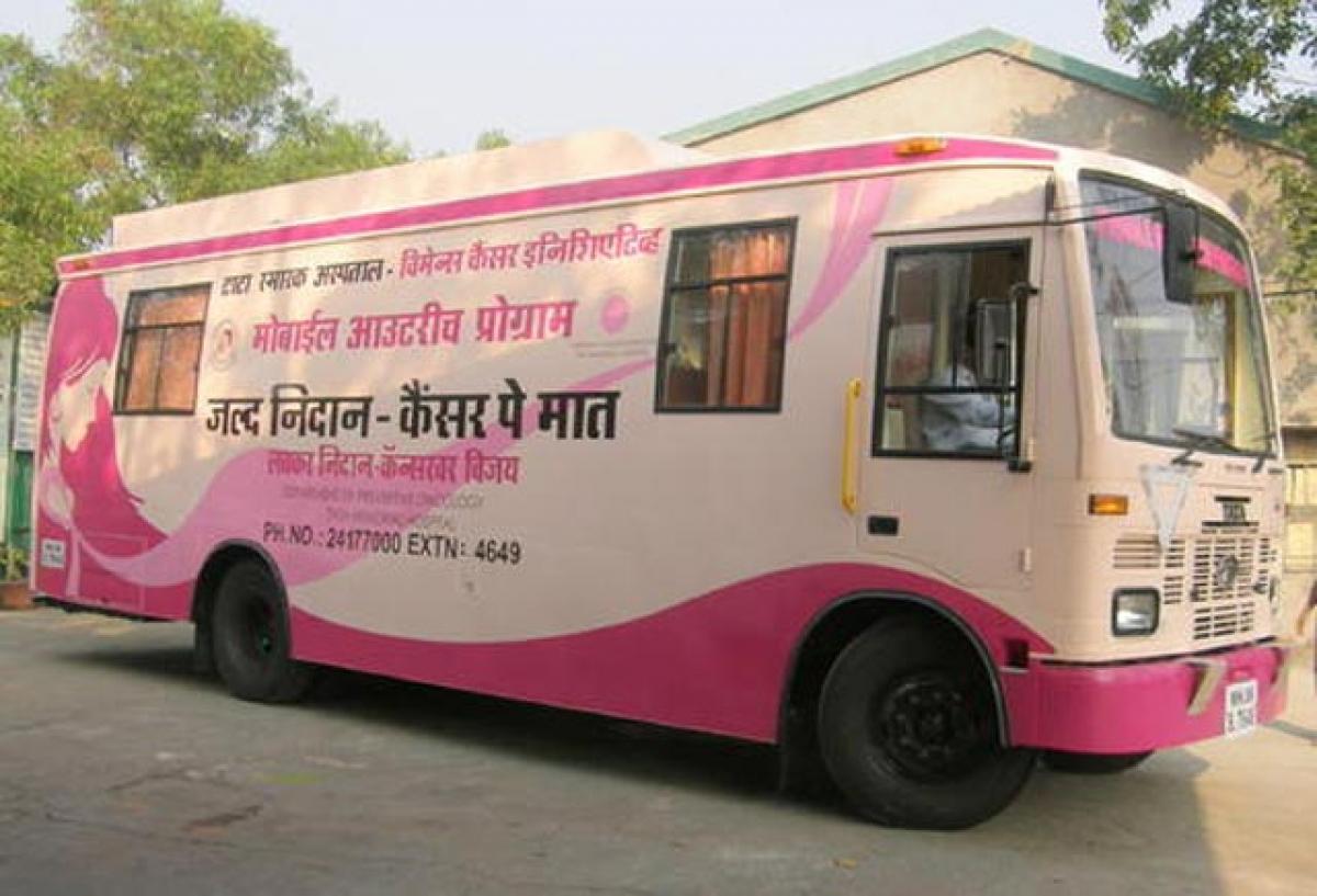 Mobile cancer screening vehicles to dot dists